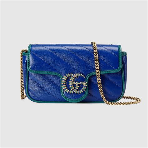 borsa gucci in pelle turchese|Gucci borse.